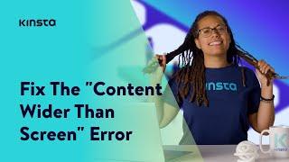 How To Fix "Content Wider Than Screen" Error