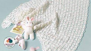 Left Hand: Easy Bernat Baby Crochet Shawl for Mom Pattern