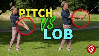 The difference between a PITCH shot and LOB shot explained - An easy golf tutorial