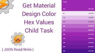 Get Material Design Color Hex Values With Material Design Tasker Plugin Content Activity Example