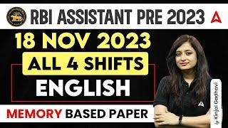 RBI Assistant Analysis 2023 | RBI Assistant English 18 Nov All Shifts Paper Analysis