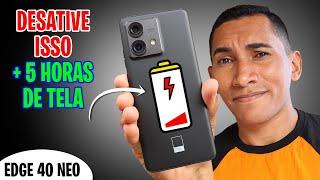 Desative o vilão da bateria do Motorola Edge 40 neo antes que seja tarde