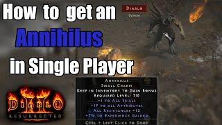 How to spawn Diablo Clone and get an Annihilus in Singleplayer Diablo 2 Resurrected