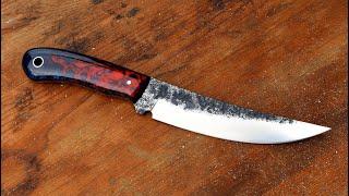 Knife Making - Knife Forged From a Rusty Leaf Spring #knifemaking #blacksmithing #forging