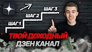 3 ШАГА К ДОХОДНОМУ КАНАЛУ НА ДЗЕН. Начни зарабатывать от 1000₽ на статьях