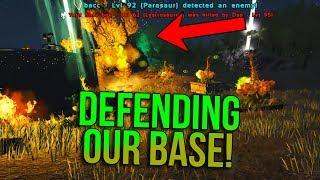 DEFENDING AGAINST A MEGA TRIBE INVASION! | ARK Official PvP Apocalypse - ARK Survival Evolved