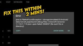 How to fix java.io.FileNotFoundException in PojavLauncher | Minecraft Java Edition