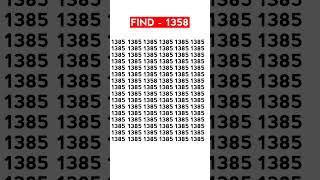 Let See How Genius You are - Find 1358 #Shorts