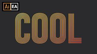 Illustrator Trick  Scratch Lines Text | Fill Text with Lines in Illustrator | Cool text effect