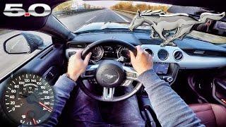 Ford Mustang GT 5.0 ACCELERATION & TOP SPEED POV Autobahn Test Drive by AutoTopNL