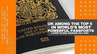 UK Among the Top 5 in World's Most Powerful Passports