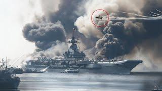 Horrifying Moment, Russian Aircraft Carrier Containing 135 Secret Jets Destroyed by US F-16