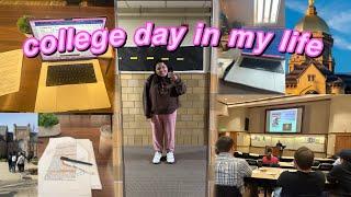 productive college day in my life 2024 ! (class, room picks, homework & studying)