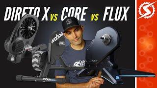 MID RANGE SHOWDOWN: KICKR CORE vs ELITE DIRETO X vs TACX FLUX 2