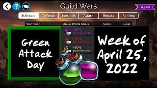 Gems of War - Guild Wars GREEN Attack for the Week of April 25, 2022