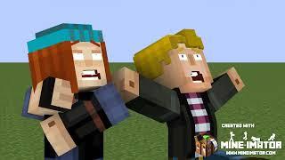 Minecraft Story mode Animation Jesse And Jessica and Petra and Lukas vs Giant Zombie