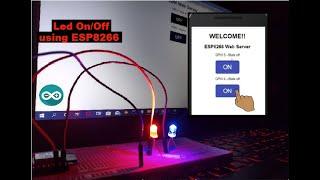 How to Control LED through Web Server using NODE-MCU( ESP8266-12) code and Schematic