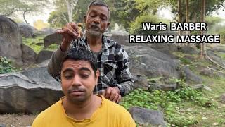 Best Cosmic Massage ASMR | Small Help to Waris Family | Indian Street Barber