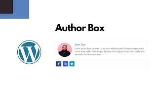 How To Add An Author Box To A WordPress Website - Live Blogger