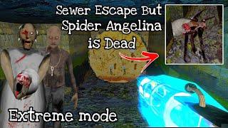 Granny Update 1.9 Sewer Escape in Extreme mode but I Killed Spider Angelina