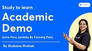 Study To Learn | Solve para jumbles by forming pairs | Shabana Shahab | Unacademy CAT