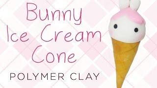 Polymer Clay - Ice Cream Bunny