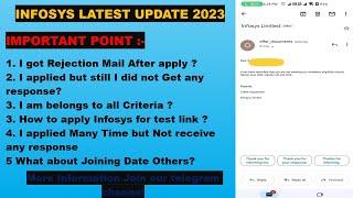 ⏩Infosys Rejection mail || How to check all criteria || I didn't get any Response || Joining Date