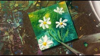 Art With Kendra: Mini Acrylic Flower Paintings