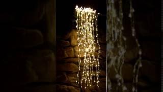 LUMINEO LED-Wasserfall Cascade Silber warmweiss