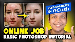 HOME BASE ONLINE JOB BASIC PHOTOSHOP TUTORIAL | EP #12 | EARN GCASH FREE