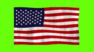 Green Screen America Flag Animation - No Copyright