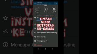 Simpan Video Instagram Ke Galeri #shorts #reels  #instagram #ig