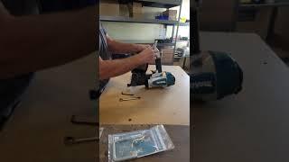 Installation of the #10115 Coil Nailer Hanger to Makita AN902 Coil Nailer