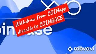 Withdraw XYO from COINapp directly to COINBASE