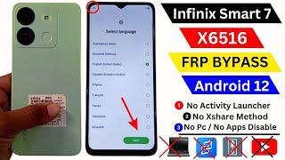 Infinix Smart 7 (X6516) Frp Bypass Without Activity Launcher | Infinix Smart 7 Google Account Bypass