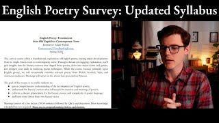 Study the English Canon of Poetry | Crash Course Syllabus for Spring 2024