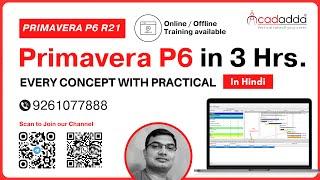 Primavera P6 Project Management in Hindi | Primavera P6 Tutorial | Online Primavera P6 R22 Training