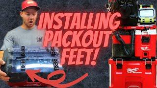 Installing packout feet onto Milwaukee m18 wet dry vacuum