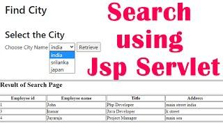 Search records using Jsp Servlet mysql