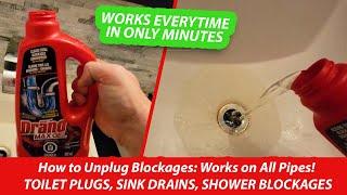 Best Unclogging Drain - How to Unclog a Sink Quickly - How to Unplug Drain Blockages Drano Max Gel