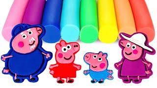 Create and Learn with Peppa Pig Family & Play Doh Molds | Best Preschool Toddler Toy Learning Video