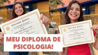 MEU DIPLOMA DE PSICÓLOGA | 1 ano formada em psicologia!