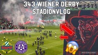 Rapid vs Austria Stadionvlog | Platzsturm & kompletter Krieg  | 343.Wiener Derby