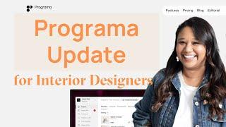 Programa - a design management tool for interior designers- Review & Update