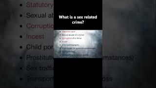 What is a sex related crime?