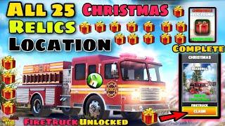 Off The Road All 25 Christmas  Relics Locations|| Unlocked Otr V.1.15.3 New Firetruck For Free