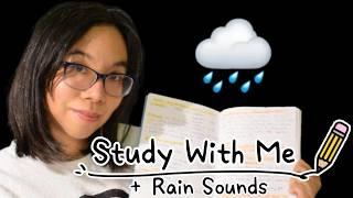 ASMR STUDY WITH ME - Chatting about my ADHD Course (Soft spoken, Writing Sounds, Rain, Birds) ️