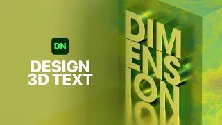 How to Design 3D Text in Adobe Dimension