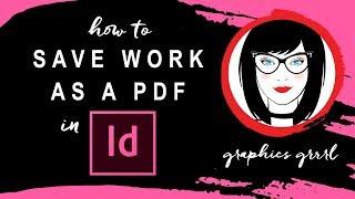 How to save your InDesign layout as a PDF