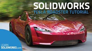 Tesla Roadster modeled in SOLIDWORKS (Animation made in KeyShot)